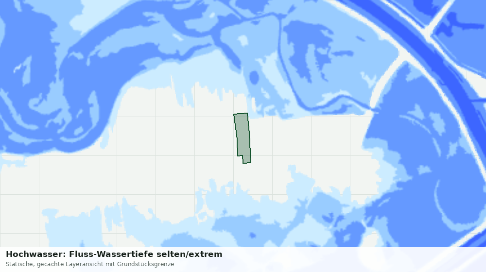 Statische Kartenansicht: Hochwasser: Fluss-Wassertiefe selten/extrem
