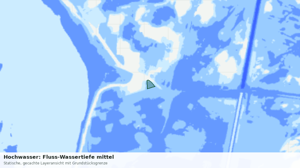 Statische Kartenansicht: Hochwasser: Fluss-Wassertiefe mittel