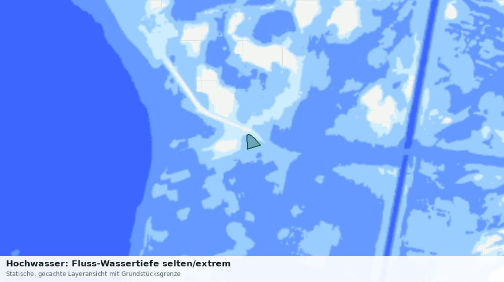 Statische Kartenansicht: Hochwasser: Fluss-Wassertiefe selten/extrem