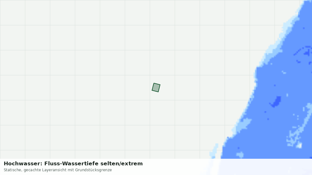 Statische Kartenansicht: Hochwasser: Fluss-Wassertiefe selten/extrem