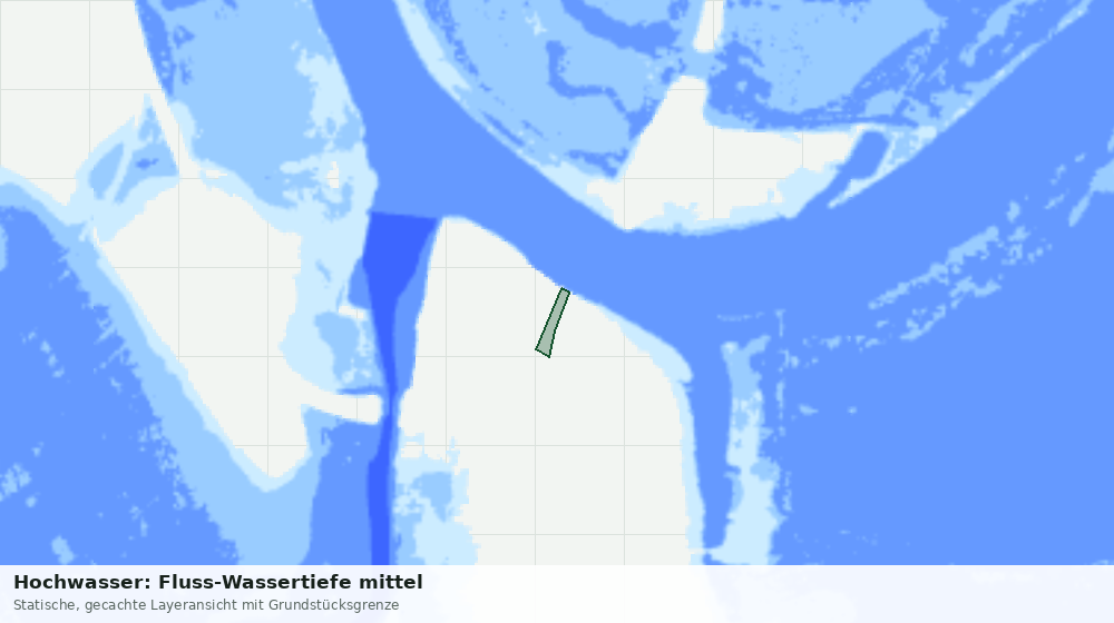 Statische Kartenansicht: Hochwasser: Fluss-Wassertiefe mittel