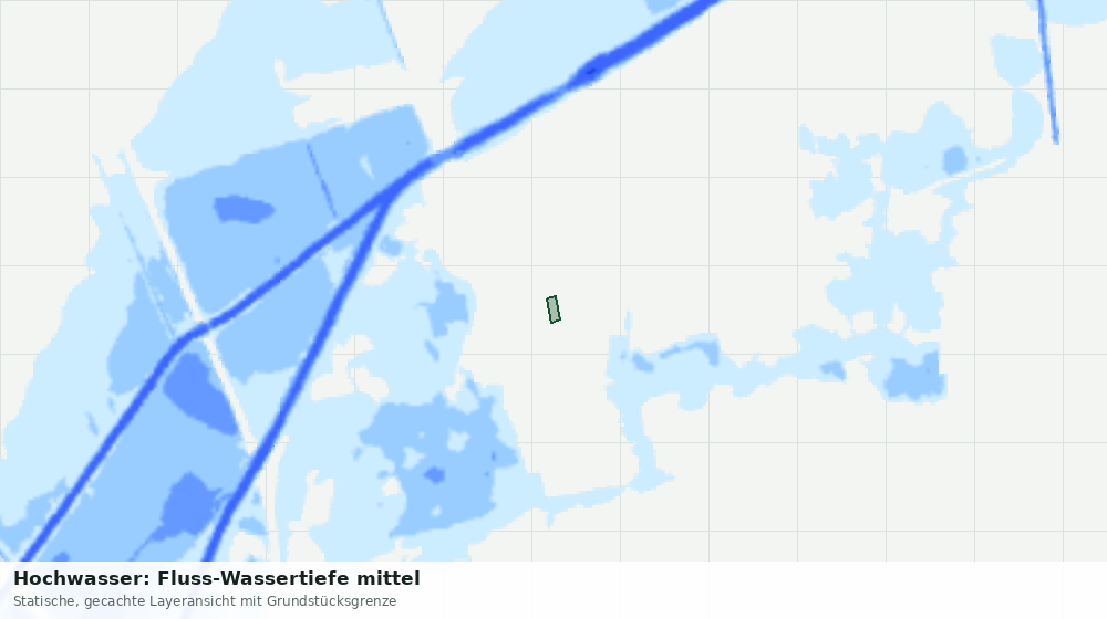 Statische Kartenansicht: Hochwasser: Fluss-Wassertiefe mittel