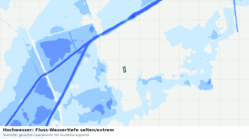 Statische Kartenansicht: Hochwasser: Fluss-Wassertiefe selten/extrem