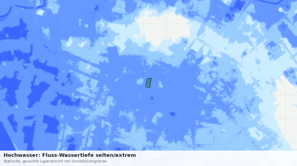 Statische Kartenansicht: Hochwasser: Fluss-Wassertiefe selten/extrem
