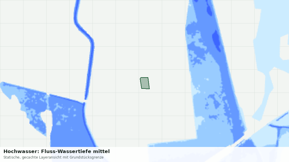 Statische Kartenansicht: Hochwasser: Fluss-Wassertiefe mittel