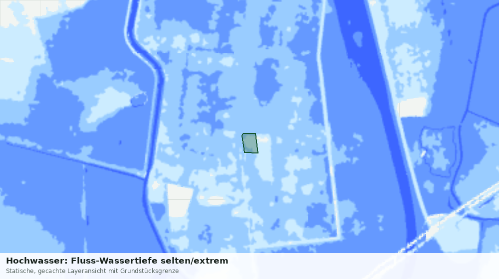 Statische Kartenansicht: Hochwasser: Fluss-Wassertiefe selten/extrem