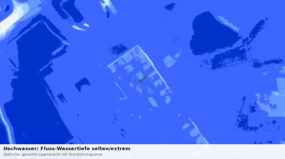 Statische Kartenansicht: Hochwasser: Fluss-Wassertiefe selten/extrem