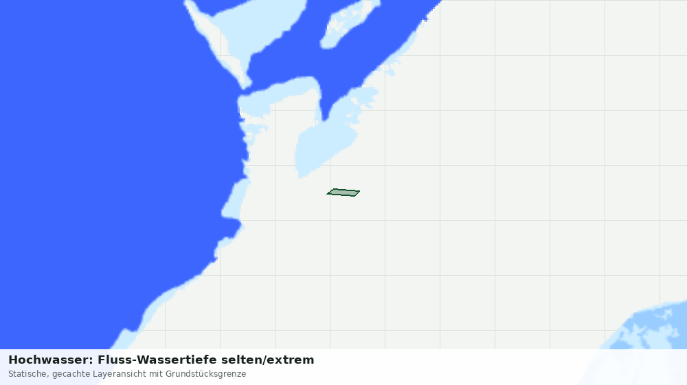 Statische Kartenansicht: Hochwasser: Fluss-Wassertiefe selten/extrem