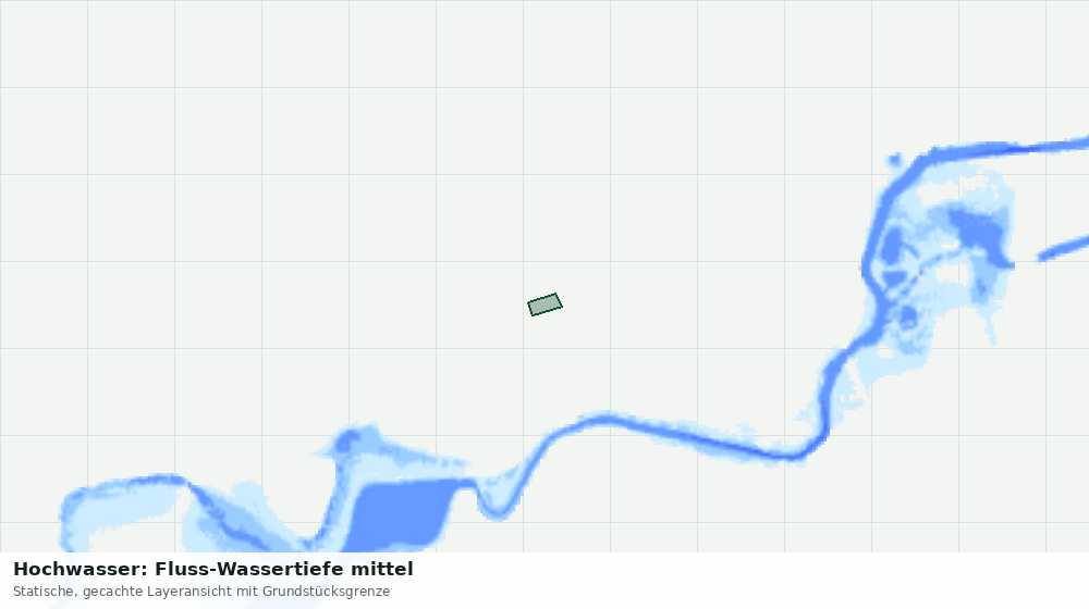 Statische Kartenansicht: Hochwasser: Fluss-Wassertiefe mittel