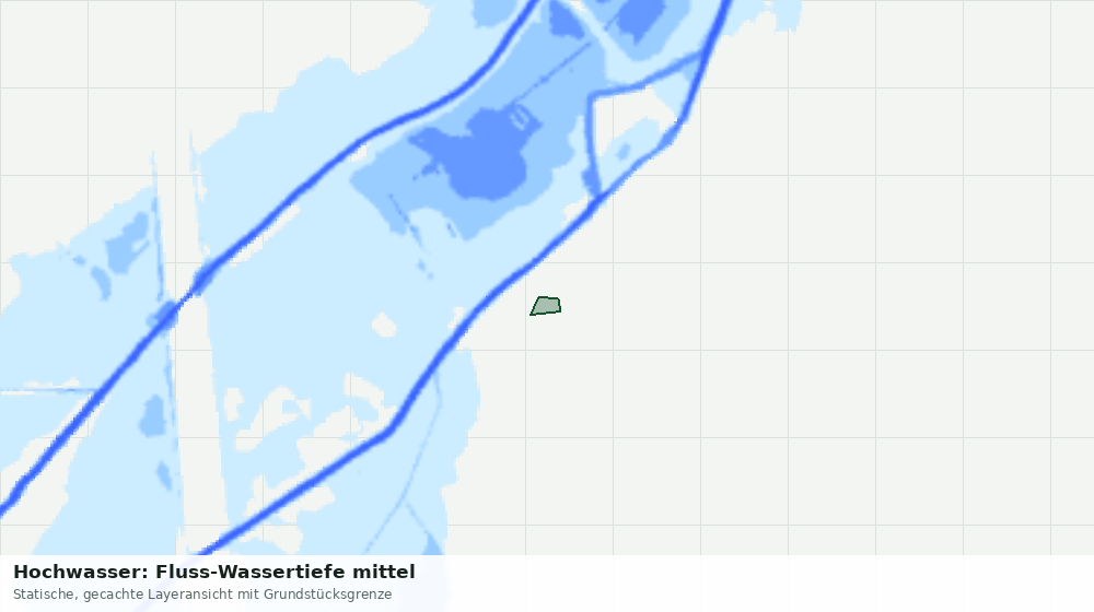 Statische Kartenansicht: Hochwasser: Fluss-Wassertiefe mittel