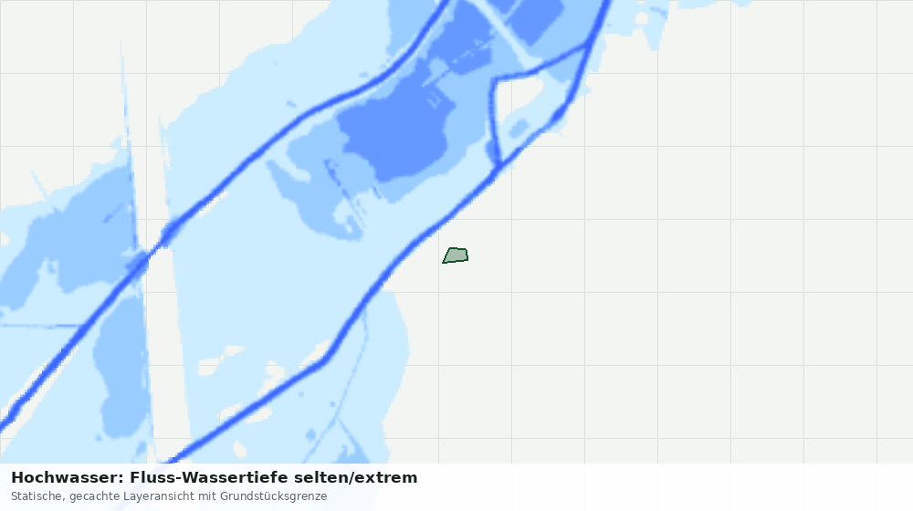 Statische Kartenansicht: Hochwasser: Fluss-Wassertiefe selten/extrem