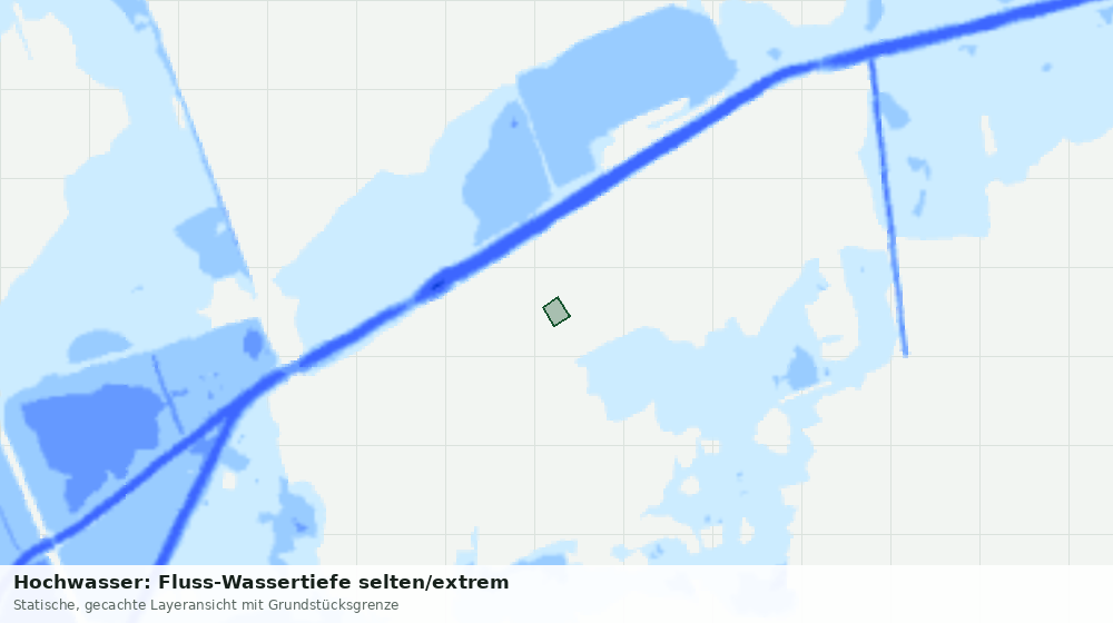 Statische Kartenansicht: Hochwasser: Fluss-Wassertiefe selten/extrem