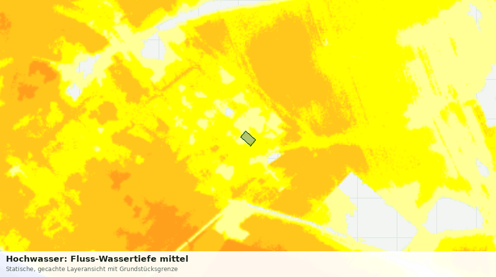 Statische Kartenansicht: Hochwasser: Fluss-Wassertiefe mittel