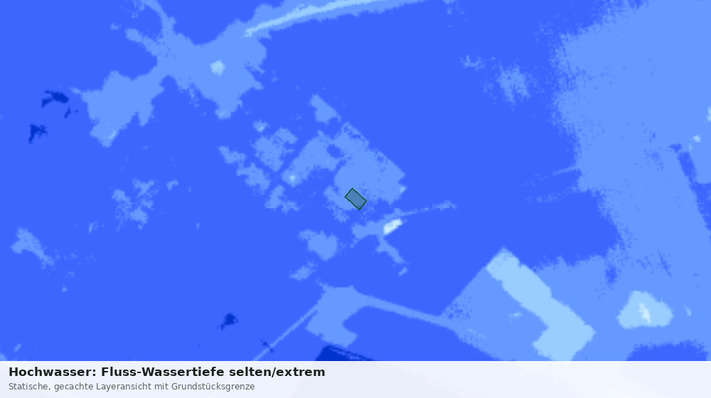 Statische Kartenansicht: Hochwasser: Fluss-Wassertiefe selten/extrem