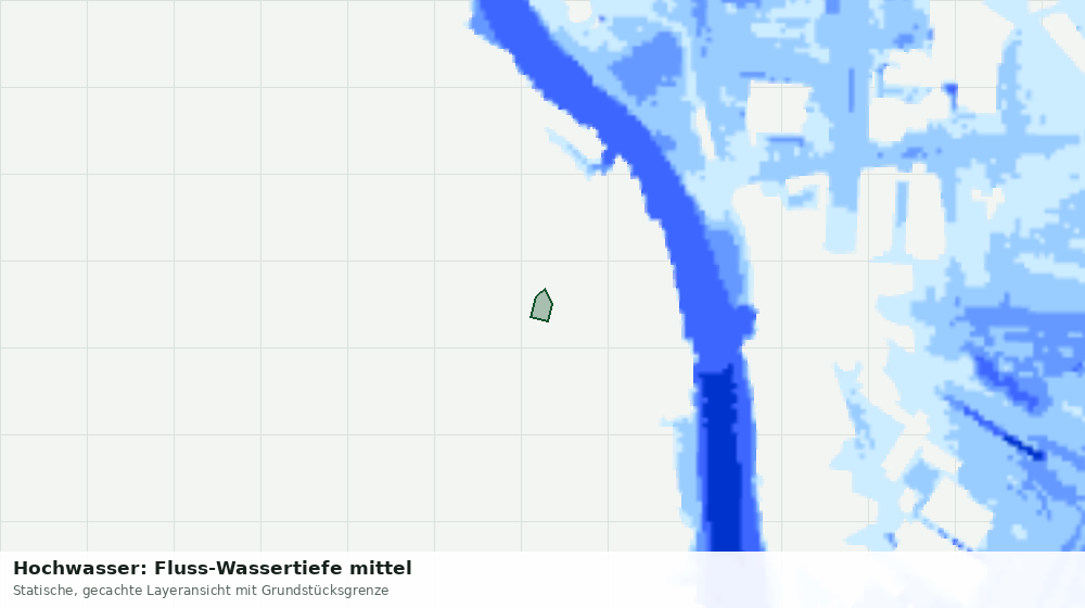 Statische Kartenansicht: Hochwasser: Fluss-Wassertiefe mittel