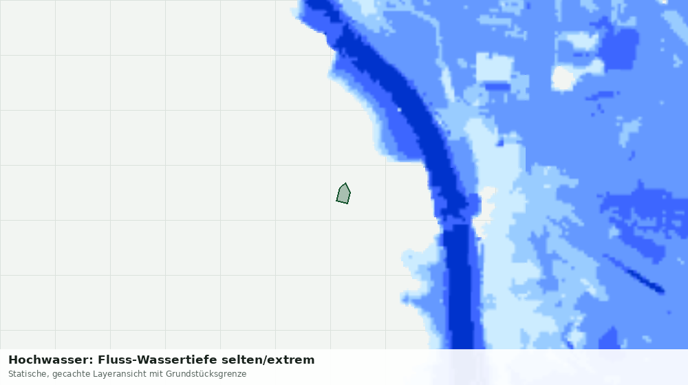 Statische Kartenansicht: Hochwasser: Fluss-Wassertiefe selten/extrem
