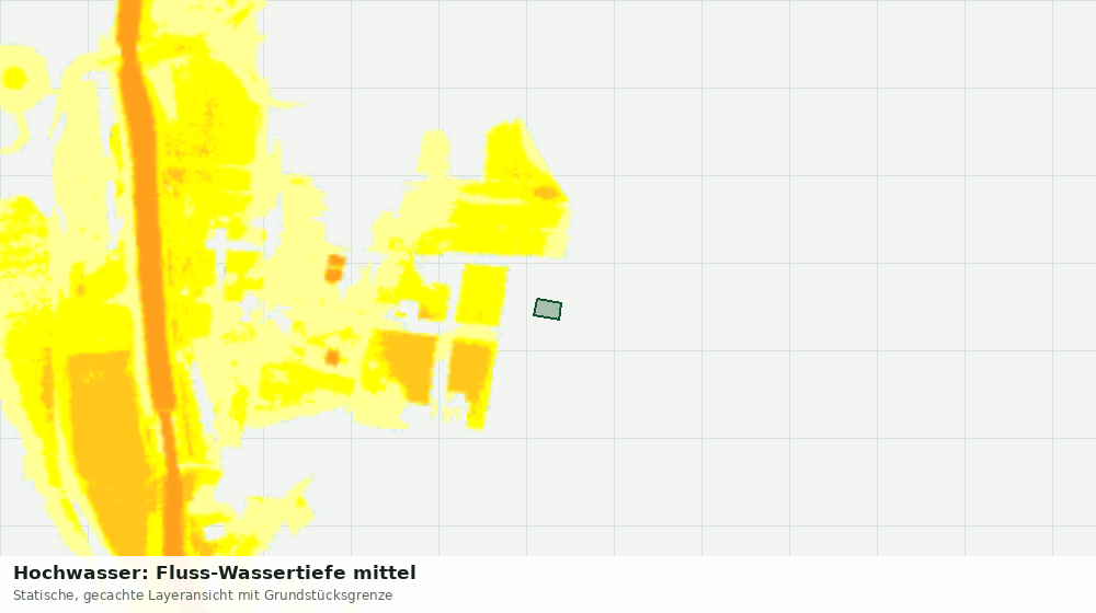 Statische Kartenansicht: Hochwasser: Fluss-Wassertiefe mittel