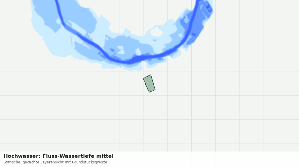 Statische Kartenansicht: Hochwasser: Fluss-Wassertiefe mittel
