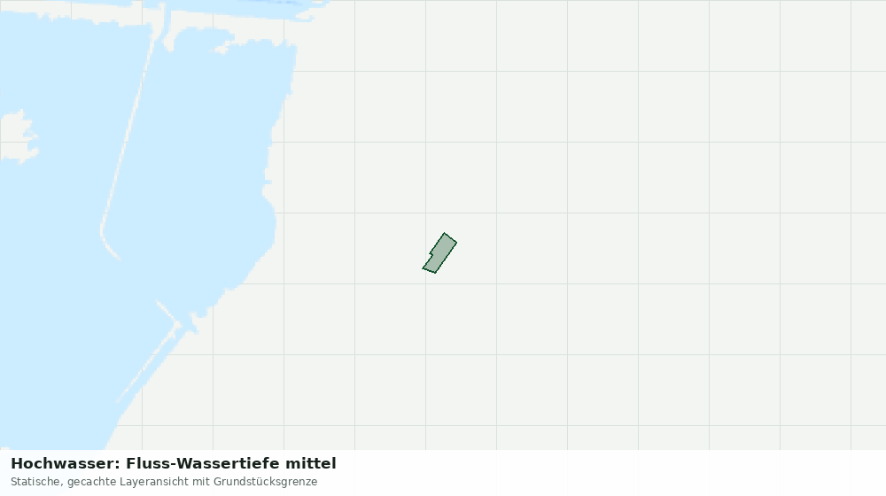 Statische Kartenansicht: Hochwasser: Fluss-Wassertiefe mittel