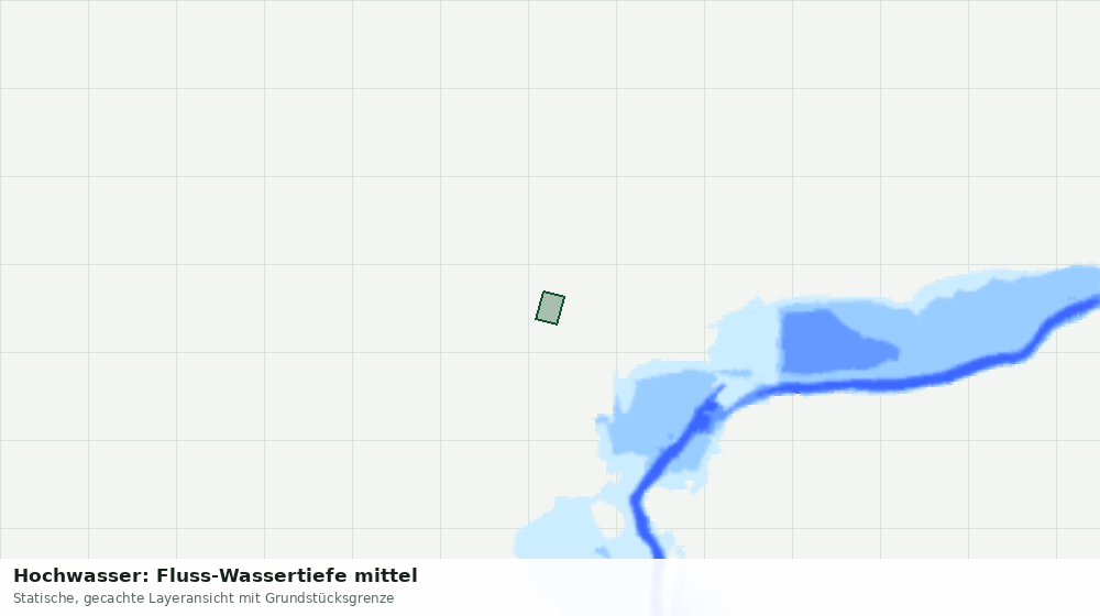 Statische Kartenansicht: Hochwasser: Fluss-Wassertiefe mittel