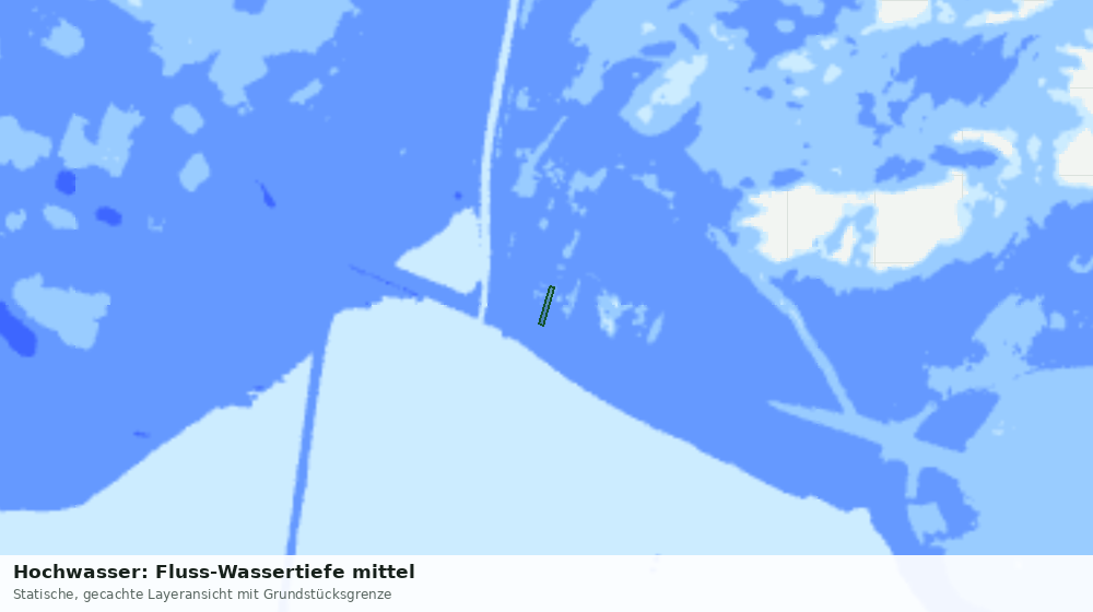 Statische Kartenansicht: Hochwasser: Fluss-Wassertiefe mittel