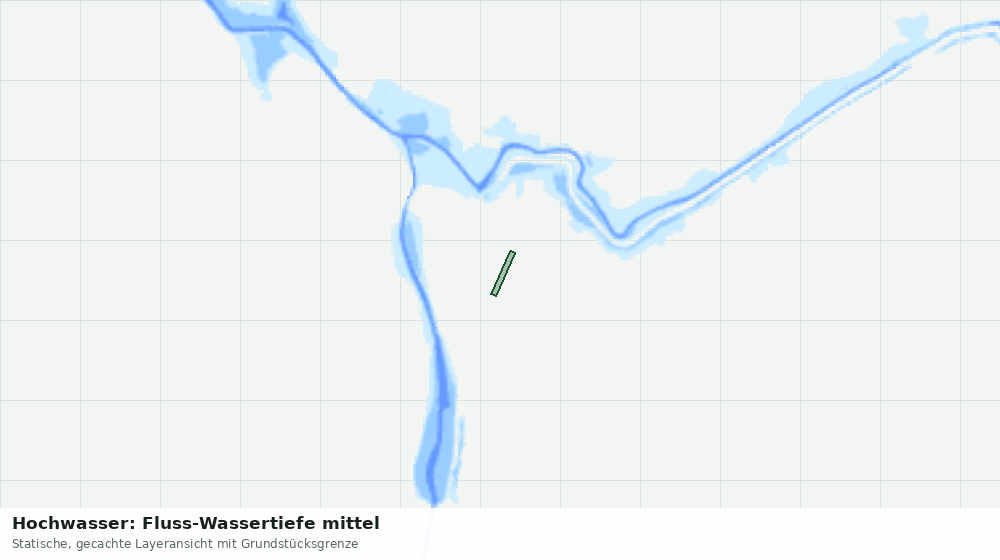Statische Kartenansicht: Hochwasser: Fluss-Wassertiefe mittel