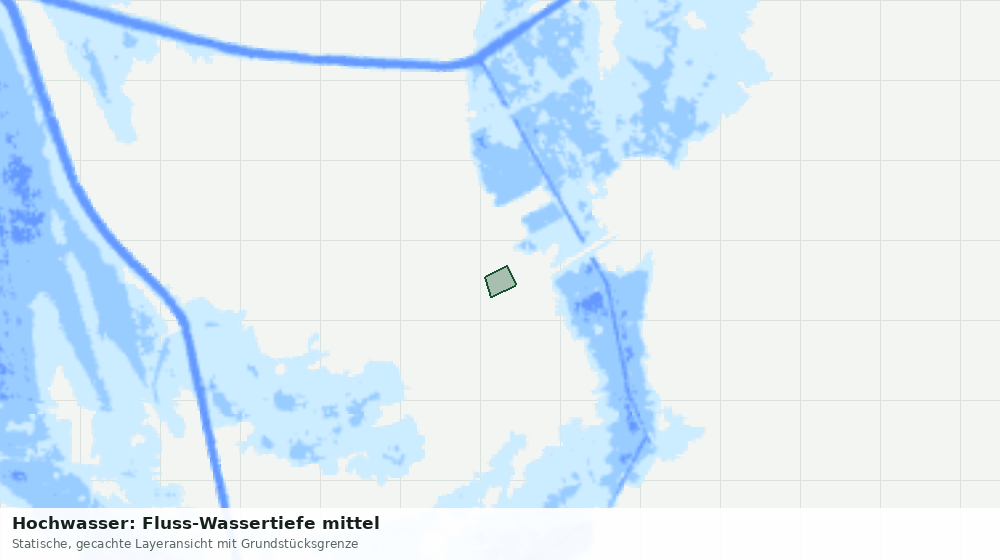 Statische Kartenansicht: Hochwasser: Fluss-Wassertiefe mittel