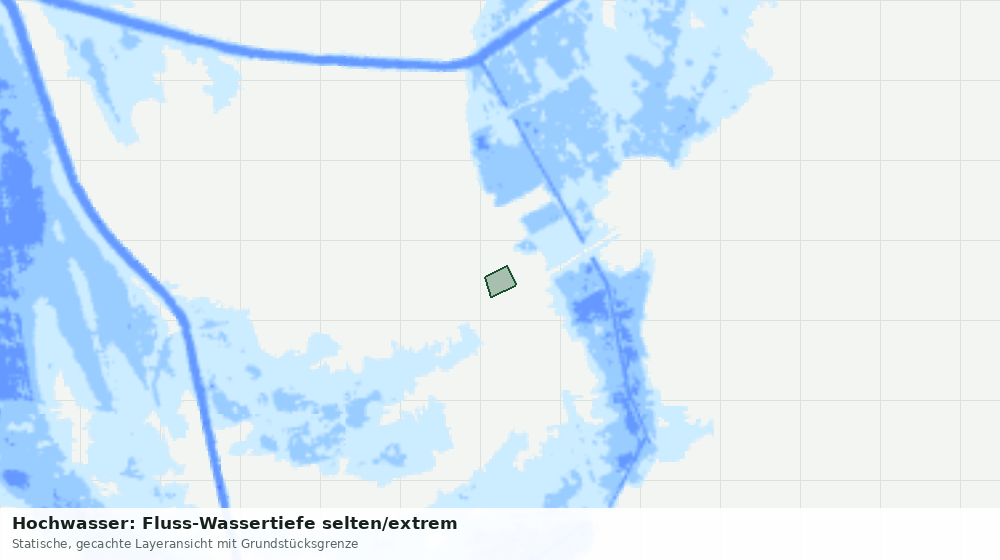 Statische Kartenansicht: Hochwasser: Fluss-Wassertiefe selten/extrem