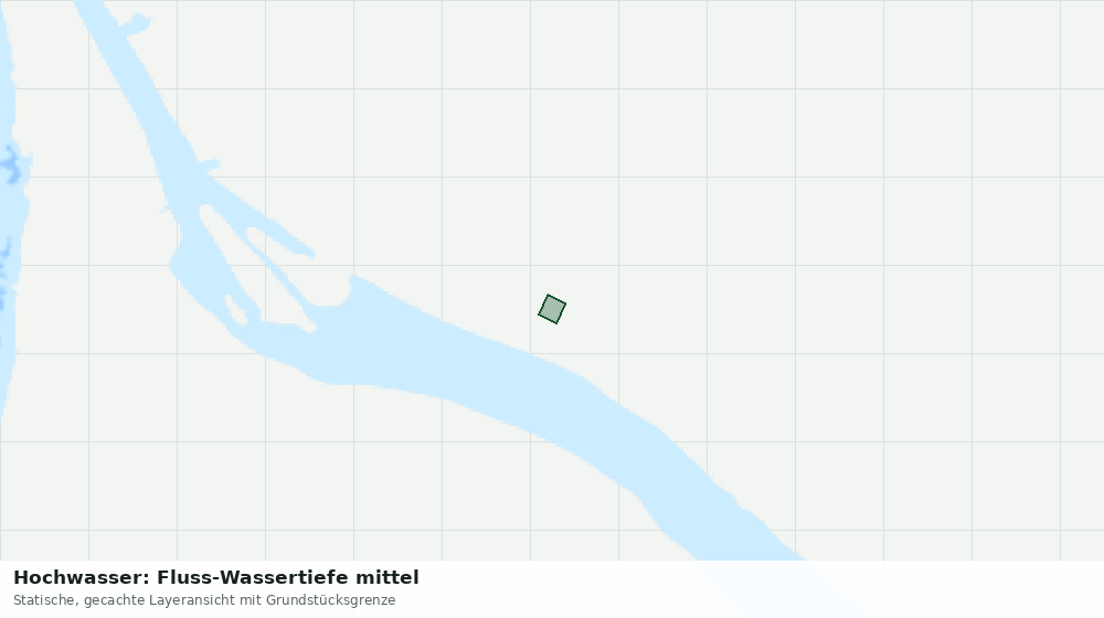 Statische Kartenansicht: Hochwasser: Fluss-Wassertiefe mittel
