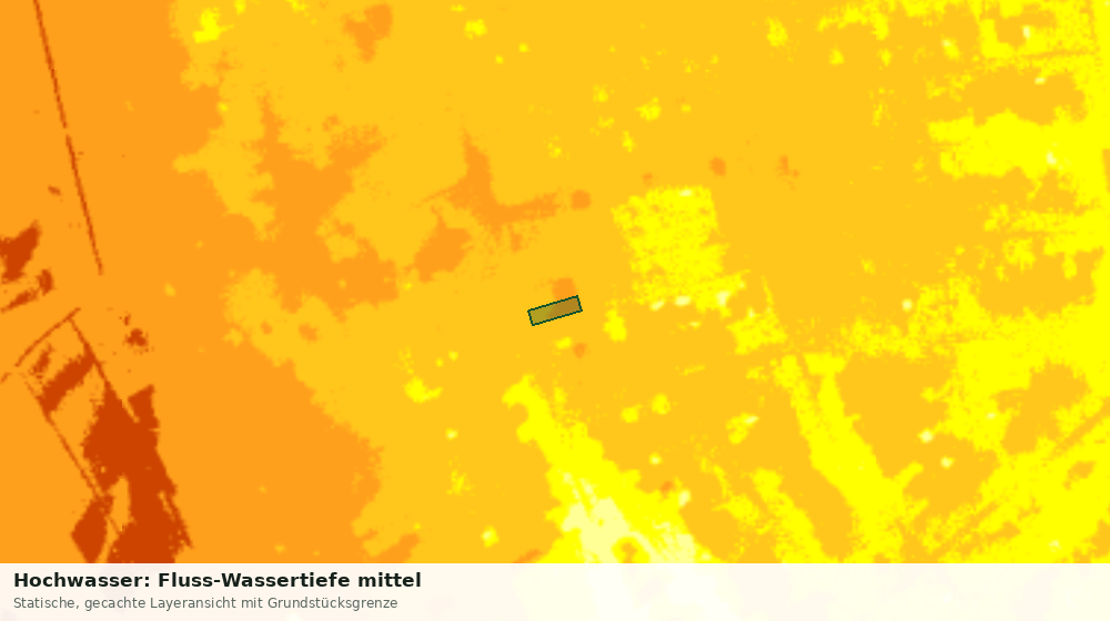 Statische Kartenansicht: Hochwasser: Fluss-Wassertiefe mittel