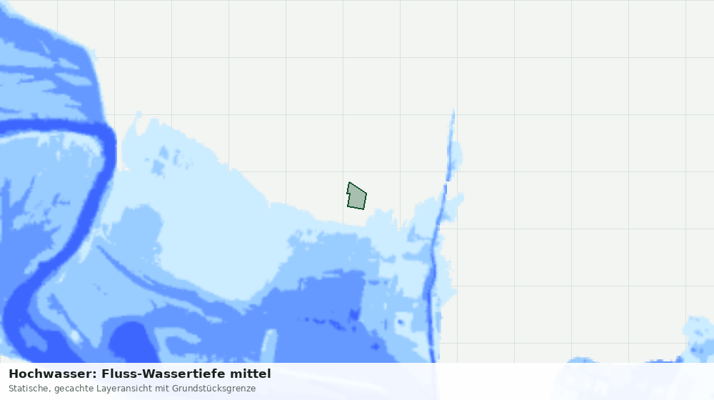 Statische Kartenansicht: Hochwasser: Fluss-Wassertiefe mittel
