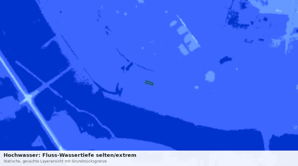 Statische Kartenansicht: Hochwasser: Fluss-Wassertiefe selten/extrem