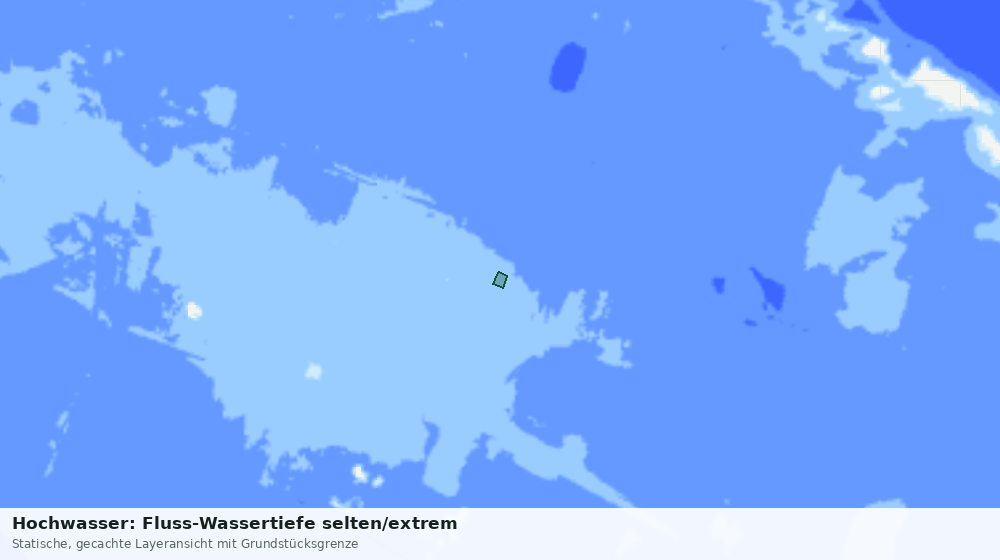 Statische Kartenansicht: Hochwasser: Fluss-Wassertiefe selten/extrem