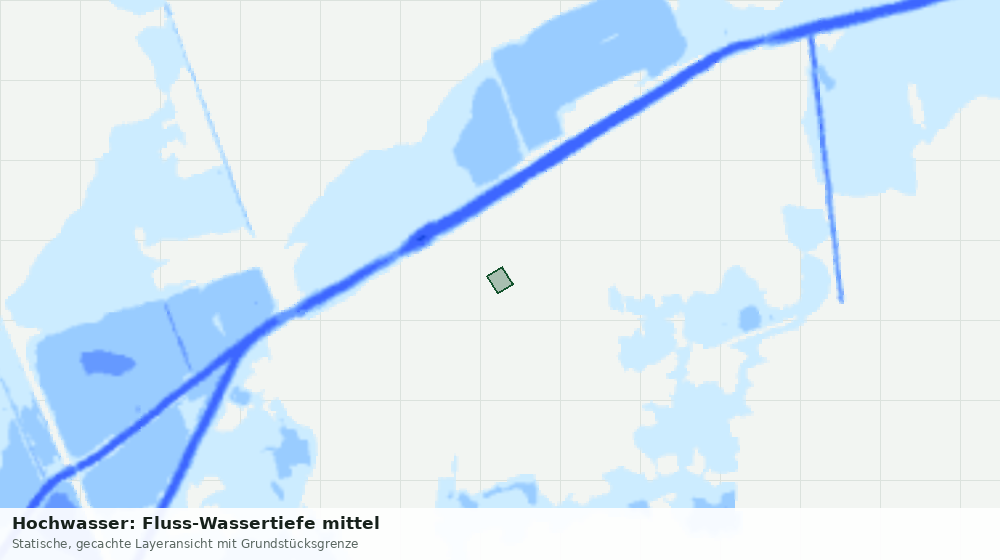 Statische Kartenansicht: Hochwasser: Fluss-Wassertiefe mittel