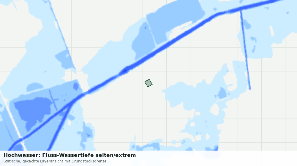 Statische Kartenansicht: Hochwasser: Fluss-Wassertiefe selten/extrem