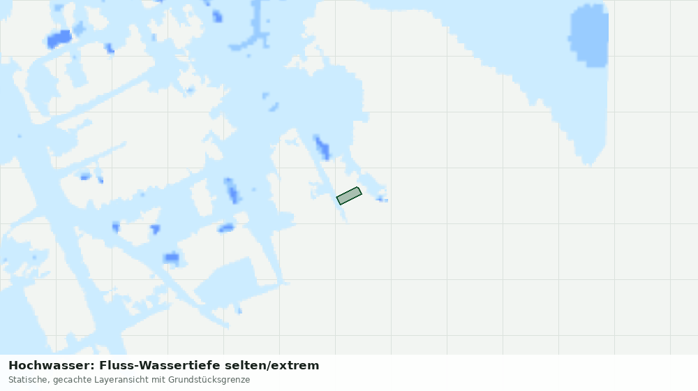 Statische Kartenansicht: Hochwasser: Fluss-Wassertiefe selten/extrem