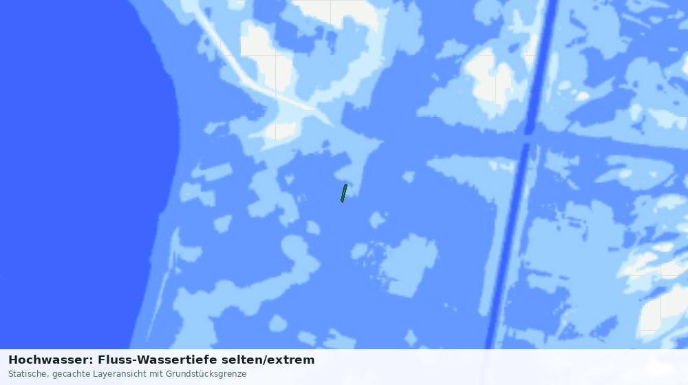 Statische Kartenansicht: Hochwasser: Fluss-Wassertiefe selten/extrem
