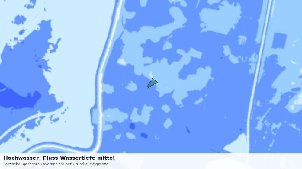 Statische Kartenansicht: Hochwasser: Fluss-Wassertiefe mittel