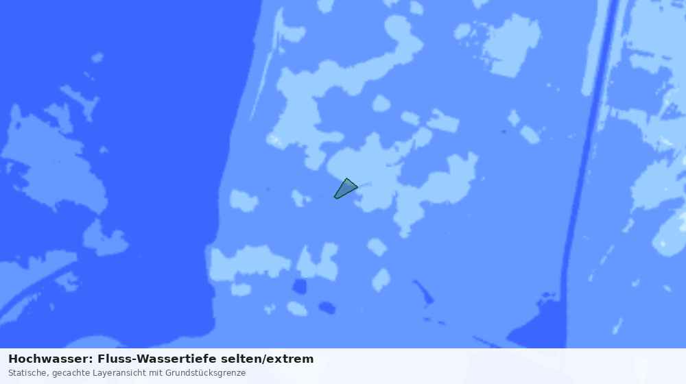 Statische Kartenansicht: Hochwasser: Fluss-Wassertiefe selten/extrem