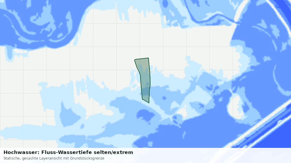 Statische Kartenansicht: Hochwasser: Fluss-Wassertiefe selten/extrem