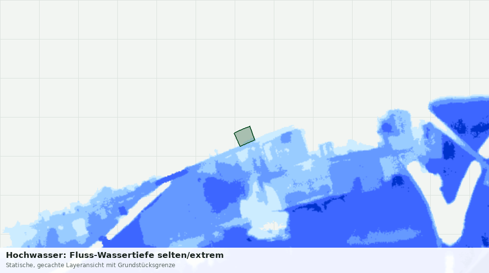 Statische Kartenansicht: Hochwasser: Fluss-Wassertiefe selten/extrem