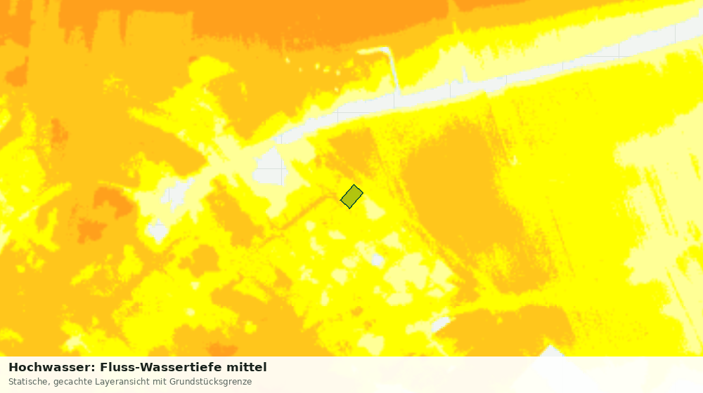 Statische Kartenansicht: Hochwasser: Fluss-Wassertiefe mittel