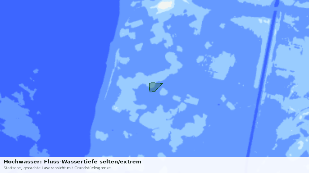 Statische Kartenansicht: Hochwasser: Fluss-Wassertiefe selten/extrem