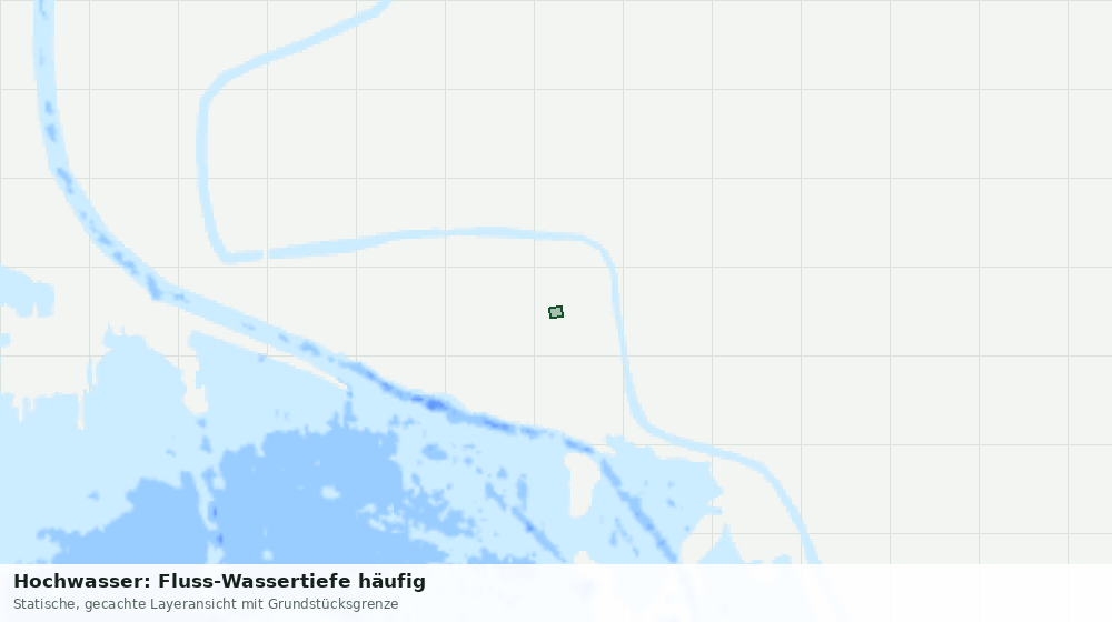 Statische Kartenansicht: Hochwasser: Fluss-Wassertiefe häufig