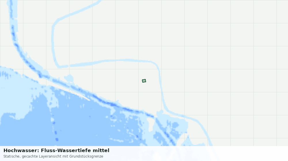 Statische Kartenansicht: Hochwasser: Fluss-Wassertiefe mittel