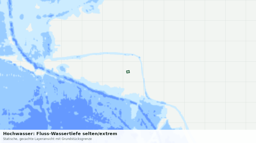 Statische Kartenansicht: Hochwasser: Fluss-Wassertiefe selten/extrem