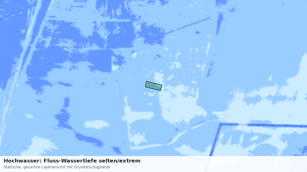 Statische Kartenansicht: Hochwasser: Fluss-Wassertiefe selten/extrem