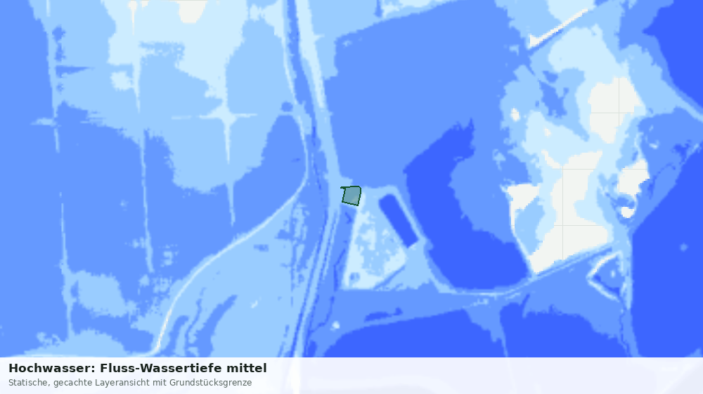 Statische Kartenansicht: Hochwasser: Fluss-Wassertiefe mittel