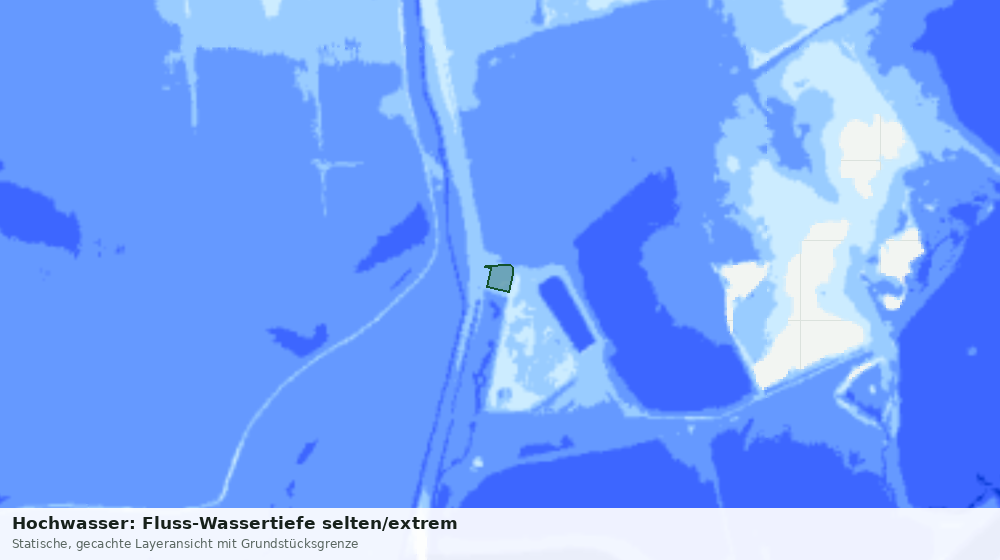 Statische Kartenansicht: Hochwasser: Fluss-Wassertiefe selten/extrem