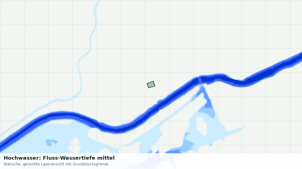 Statische Kartenansicht: Hochwasser: Fluss-Wassertiefe mittel